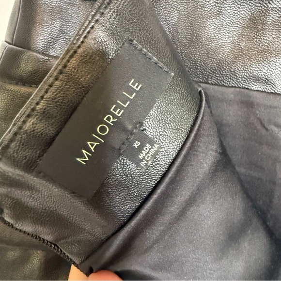 Majorelle - Chloe Black Faux Leather pleated Mini Skirt - XS - Picture 6 of 10